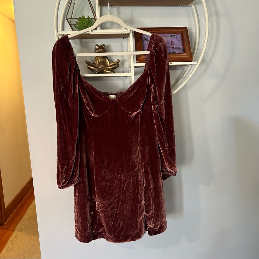 Aritzia Wilfred Novella Vampire Academia Lovecore Women’s 8 Velvet Mini Dress